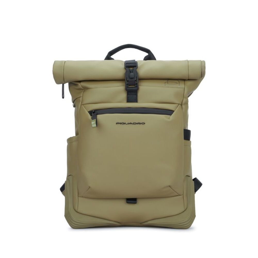 Piquadro Unisex Zaino Roll-Top In Tessuto